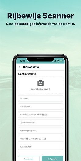 Screenshot rijbewijsscanner PaceX